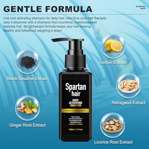 SPARTAN HAIR Men & Women Strengthening & Smoothing Shampoo for Thinning Gray Hair
