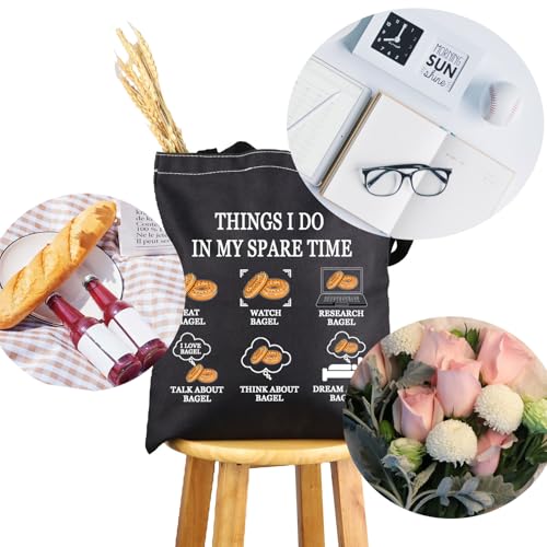 G2TUP Bagel Lover Tote Bag - Bagel Taster Gift for Bread Enthusiasts