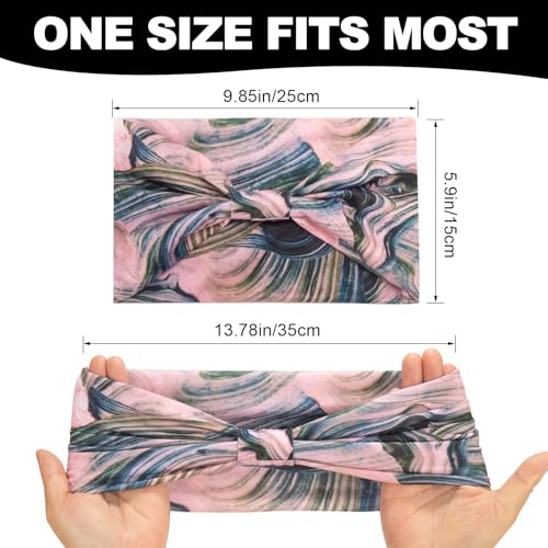Cobahom 6-Pack Wide Boho Headbands for Women - Soft & Stretchy