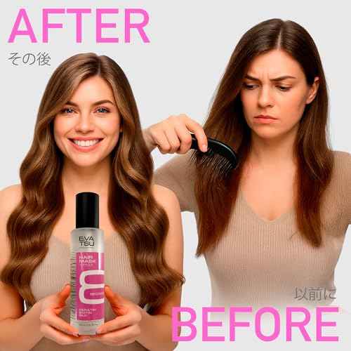8-Second Hydrating Hair Mask Spray - Rinse-Out Deep Keratin Treatment for Dry, Damaged, Frizzy, & Color-Treated Hair ? Anti-Frizz Detangler for Silky, Glossy, Smooth Results, 6.75 oz.