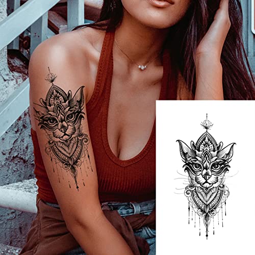 32 Sheets Temporary Tattoo Stickers for Women - Henna & Mandala