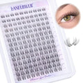 Natural Lash Clusters Clear Band Eyelash Clusters Wispy Individual Lashes C Curved Cluster Eyelash Extensions Invisible Band Cluster Lashes by Lanflower