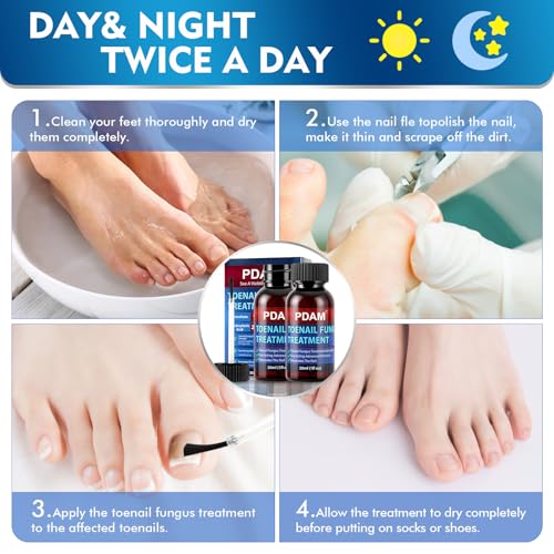 Toenail Care Solution with 25% Undecylenic Acid - 2 Pack