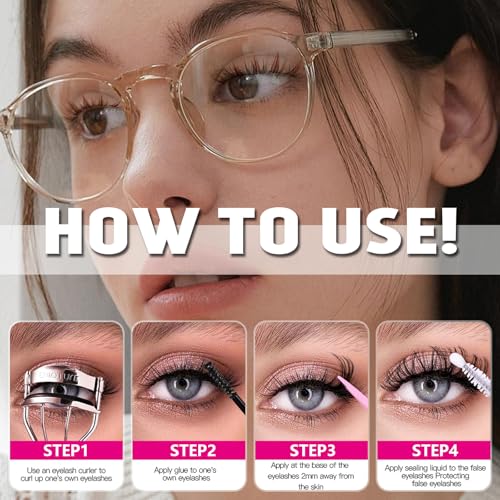 Brown Manga Doll Eye Lash Clusters - DIY Extensions