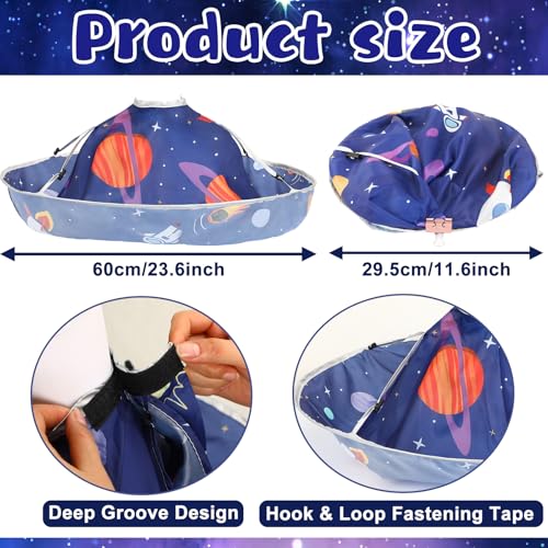 Kids Hair Cutting Cape Adjustable Barber Apron with Space Theme