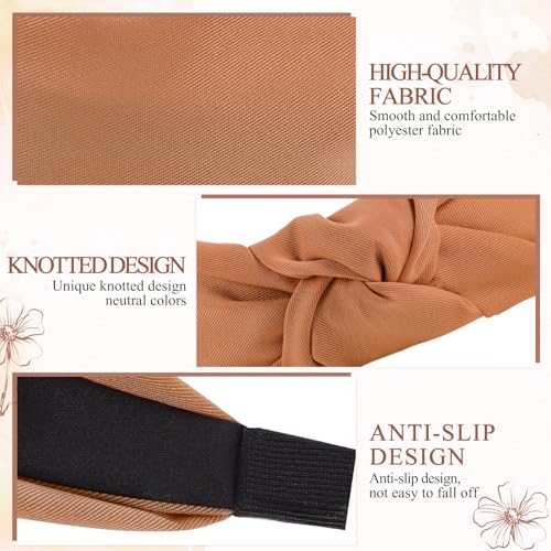 Obeoby 8Pcs Knotted Headbands for Women, No-Teeth Comfort