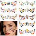 8 Pack Soccer Temporary Tattoos - Waterproof Face & Body Stickers
