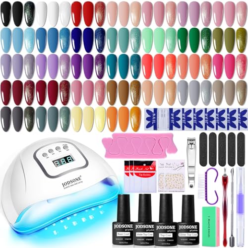 32 Colors Gel Nail Polish Kit with UV Lamp & Tools