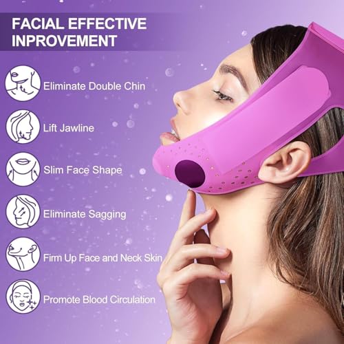 V-Line Jaw Exerciser Mask - Double Chin Tightener Strap