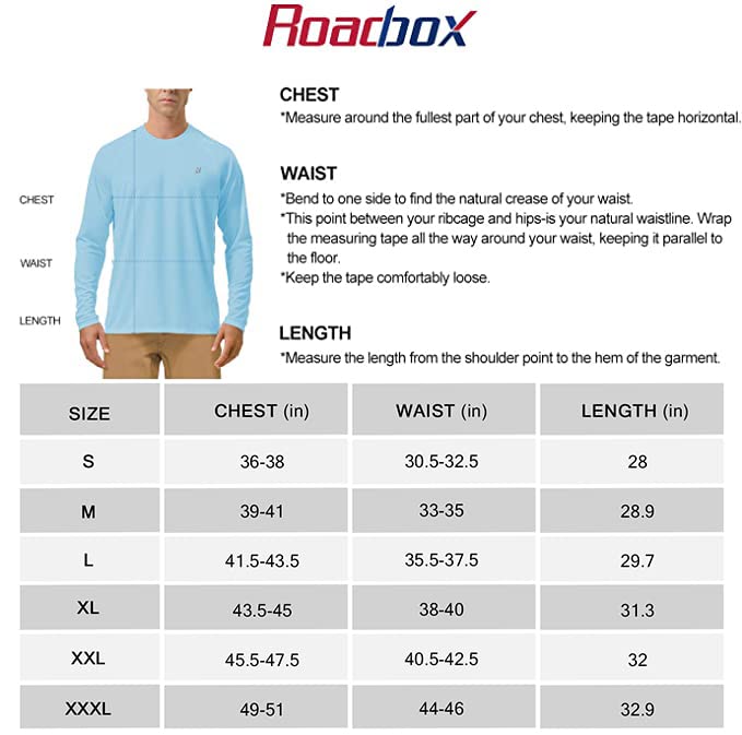 Roadbox Men's 2 Pack UV Sun Protection SPF UPF 50+ Long Sleeve Quick Dry Fishing Shirts Outdoor Rash Guard for Running Hiking Swimming