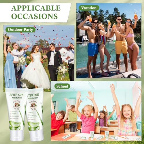 12 Pcs After Sun Lotion Mini Aloe Vera Lotion Bulk Travel, 1 oz Travel Size Aloe Vera Skin Moisturizer Organic Mini Sunscreen Bulk Party Favor Moisturizing for Face and Body