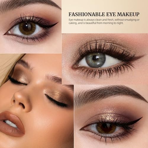 Neutral Gray Brown 6-Color Eyeshadow Palette with Mirror