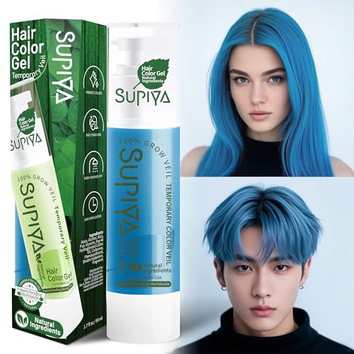 Blue Temporary Hair Color Gel Washable Pump Styling Cream