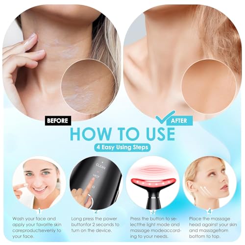 7-Color Red Light Therapy Facial Massager with Heat & Vibration