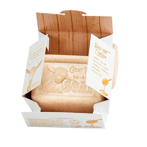 San Francisco Soap Company Clean & Caprine Goat Milk Soap Bar | Honey |Dye-Free Bar Soap | Enriched with Nourishing Goat Milk | Unisex Fragrance | 5oz