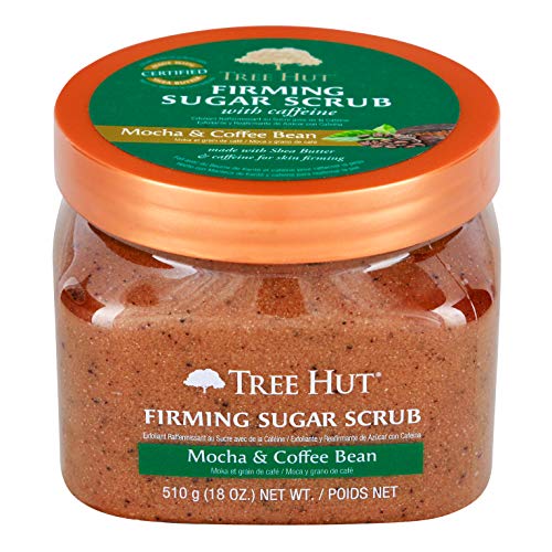 Tree Hut Ultra Hydrating and Exfoliating Sugar Scrub Mocha & Coffee Bean for Nourishing Essential Body Care, 18 Ounce