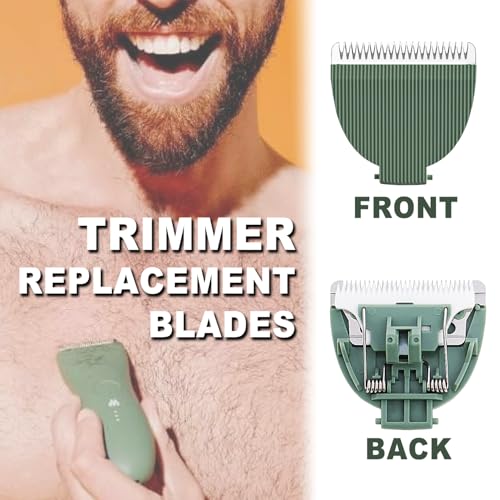 3 Packs Green Replacement Blades for Meri-dian Trimmer,Compatible with Meridian Body Trimmer Onyx & Sage£¬Hygienic Ceramic Replacement Blades