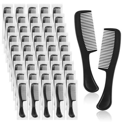 Combs Bulk, Combs Individually Wrapped, Simple And Stylish, Suitable For Hotels, Shelters, Homeless People, Nursing Homes, Charities, Black (30-PACK)