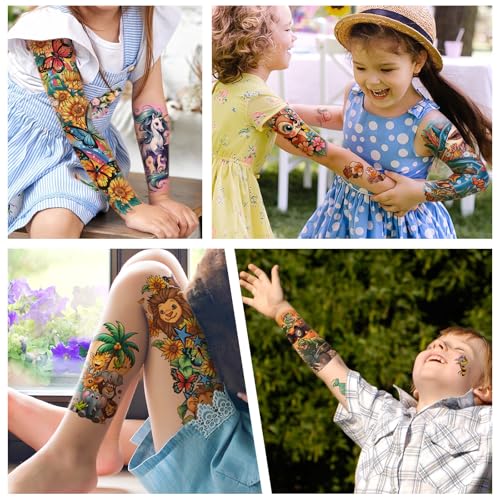 52 Sheet Temporary Tattoos for Kids - Waterproof Fake Tattoos