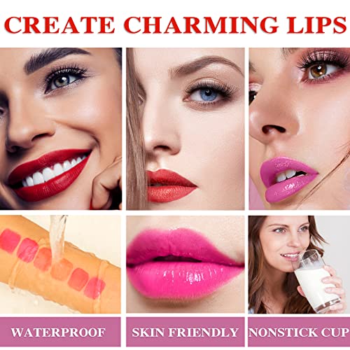 6 Colors Wine Lip Tint Set - Matte Long Lasting Lipstick