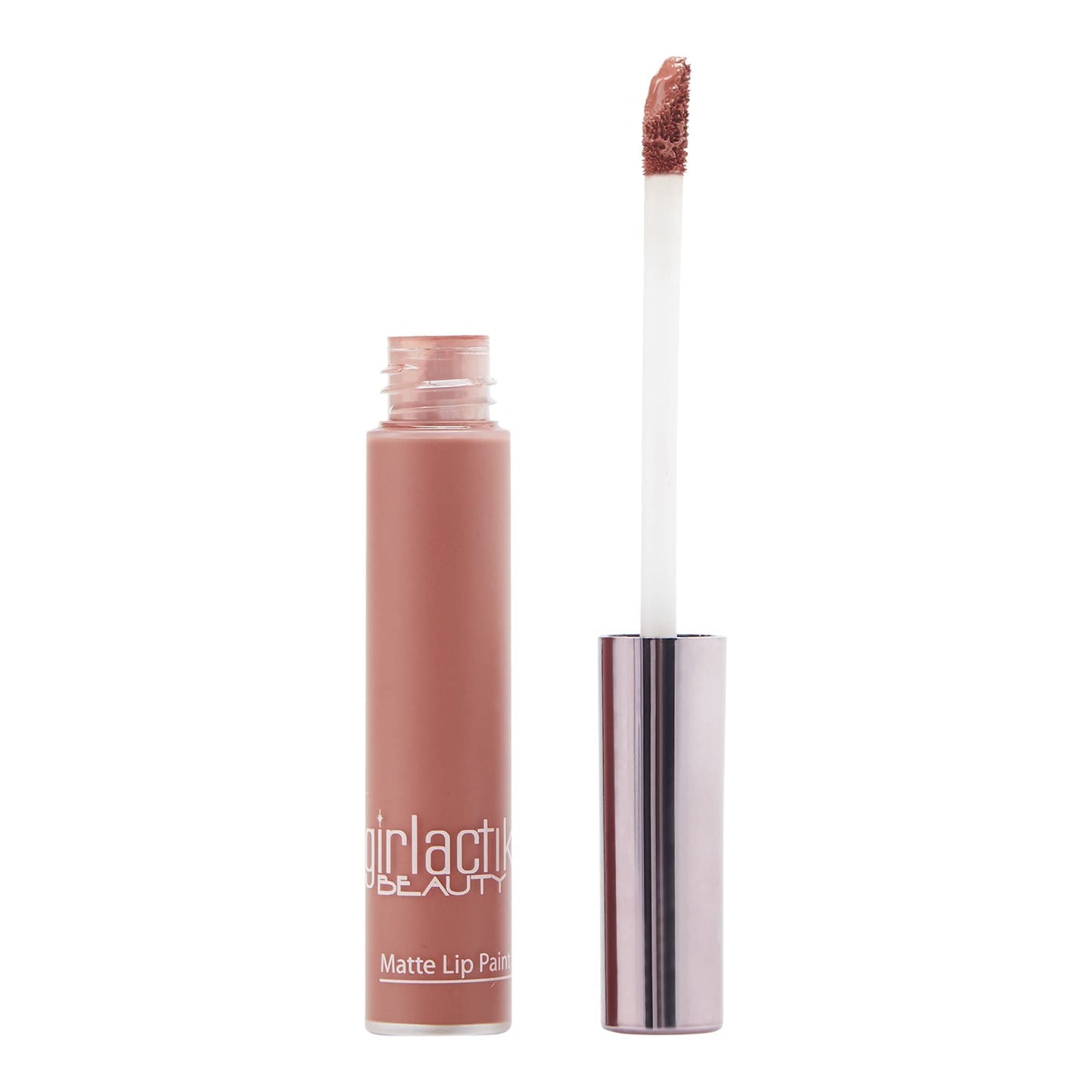 Girlactik Long Lasting Matte Lip Paint Liquid Lipstick - Stripped (Nude) - 7.5 ml / .25 oz