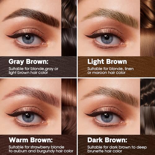 Peel Off Eyebrow Tint Gel with Stencil, Waterproof & Sweatproof