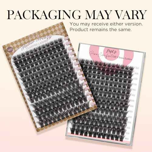 PopUp Cluster Lashes 168pcs Wispy Lash Clusters Soft D Curl Eyelash Clusters Russian Lashes Clusters DIY Eyelash Extensions at Home,Thin Bank 9-18mm MIX (56D)