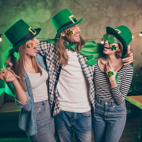 St. Patrick's Day Glitter Temporary Tattoos, 100+ Pcs Shamrock