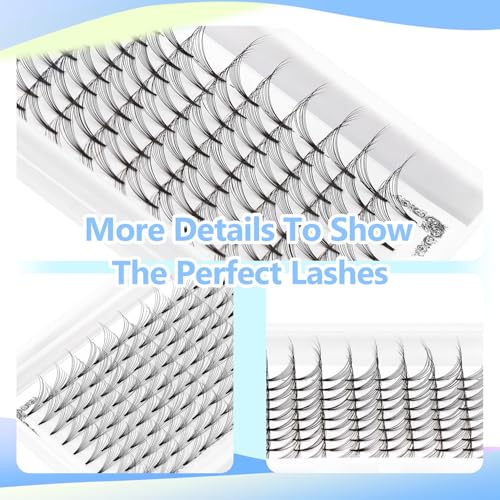 120Pcs Thickness 0.07mm C Curl,Premade 10D Fans Volume Eye Lashes Extensions Nature Long Professional Individual False Eyelashes Cluster Makeup Tools 8-18mm to Choose (11MM)