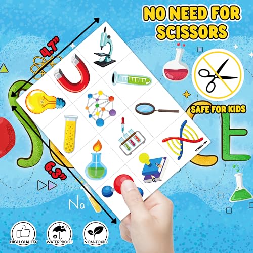 96 Piece Science Temporary Tattoos for Kids Birthday Party Favors