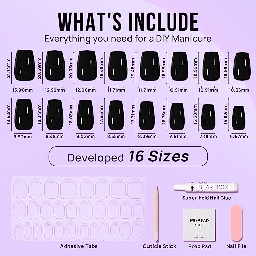 BTArtbox Press On Nails Short - Soft Gel Square Fake Nail with Nail Glue, Semi-Transparent Stick On Nails in 15 Sizes - 30 Nail Kit, Pumpkin Pie