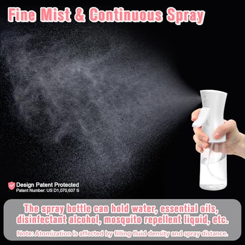 Continuous Spray Bottle 200ml - Ultra-Fine Mist for Hair & Plants