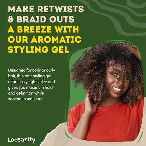 Locsanity Passion Fruit Conditioning and Styling Hair Gel ? Braiding Gel for Dreadlocks, Twists and Sisterlocks, Loose Natural Hair, and All Types of Locs