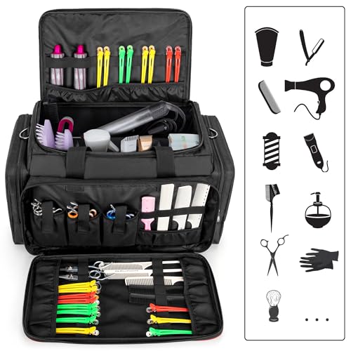 Large Capacity Hairdresser Bag with Adjustable Dividers