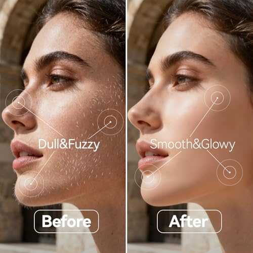 Sonic Dermaplane Razor for Women - Facial Exfoliator with LED Light