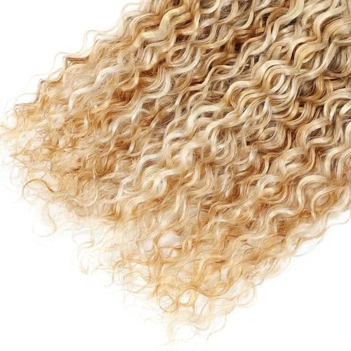 WuvuSnm Blonde-#27/613WT Water Wave Human Hair Bundles 28-32 Inch 150g