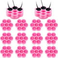 200 Pcs Flower Eyelash Glue Cups with 7 Grids | Pink