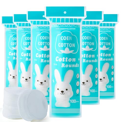 Premium Cotton Rounds 100ct (6-Pack) – 3-Layer Makeup Remover Pads