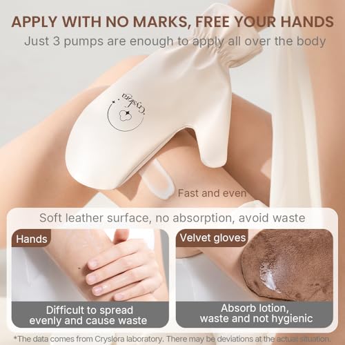 Lotion Applicator Mitt - Reusable Self Tanning Glove by Cryslora