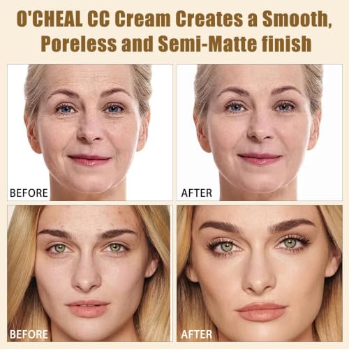 Nature Lightweight CC Cream with SPF 50+ Color Correcting Foundation - Flawless Skin