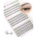 Natural Lash Clusters Short Eyelash Clusters Wispy Cluster Eyelash Extensions Clear Band Lash Extensions Individual Lashes Pesta?as Postizas Naturales by Delyneph(10-14mm, C Curl)