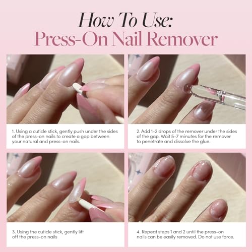 Glamnetic Press-On Nail Remover Serum - Gentle Acetone-Free Formula (30ml)