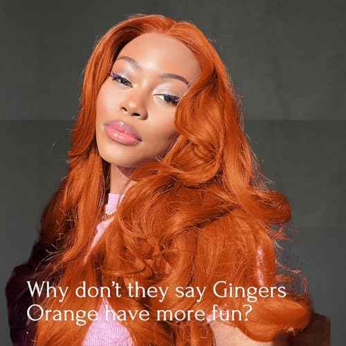 12A Ginger 3 Bundles With 4x4 HD Lace Closure Human Hair Body Wave 16 18 20+16 IN, 100% Brazilian Virgin Hair Soft And Shed-Free Copper Ginger 350 Body Wave Bundles With Closure Pre Plucked