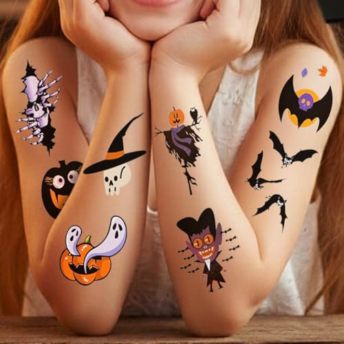 Halloween Tattoos for Kids – 30 Pack Party Favors