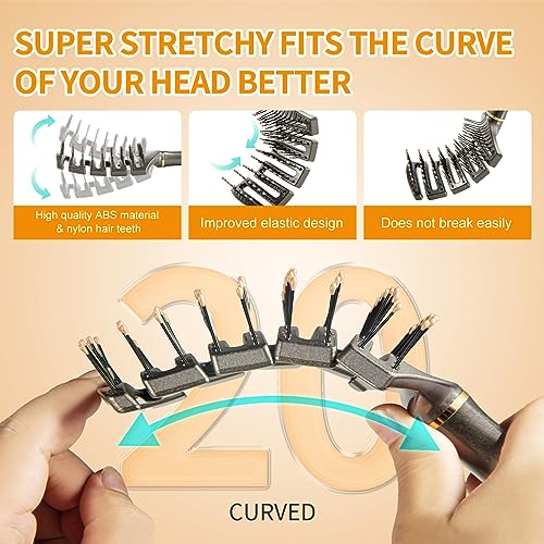 SHINLEA Curved Detangling Brush for Curly Hair
