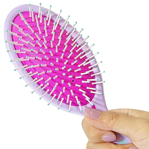 Stitch Hair Brush and 4 Scrunchies Set for Girls - Detangling Brush and Elastic Hair Ties for Ages 3+