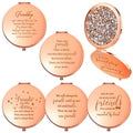 Geelin 6 Pcs Galentines Friendsgiving Gifts for Women Compact Mirror Bulk Rose Gold Pocket Mirror for Women BFF Sister Mom Wife Daughter Niece Grandma Friendship Birthday Gifts