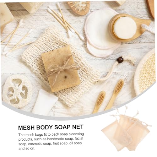 Sisal Exfoliating Soap Pouch 5-Pack with Drawstring