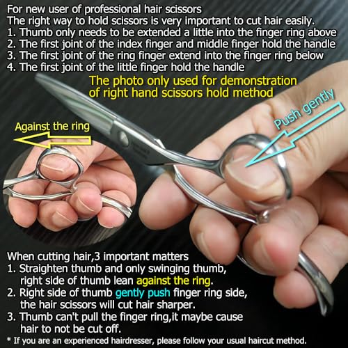 KINSARO 5.5" Professional Barber Hair Scissors 440C
