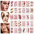 Halloween Scar Tattoos - 60 Sheets Fake Wounds Stickers